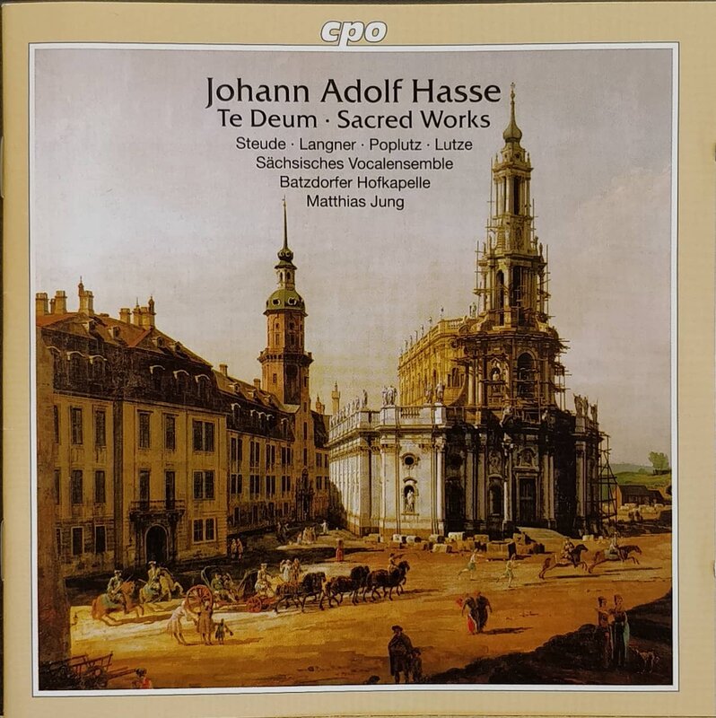 CD-Cover 'Johann Adolph Hasse: Te Deum D-Dur'