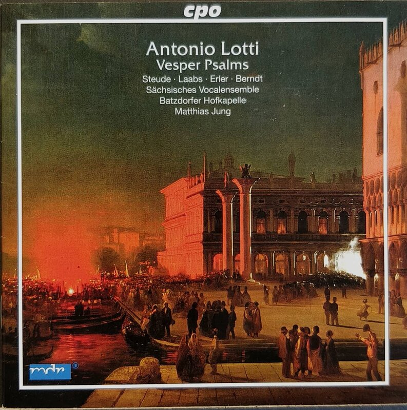 CD-Cover 'Antonio Lotti: Vesperpsalmen'